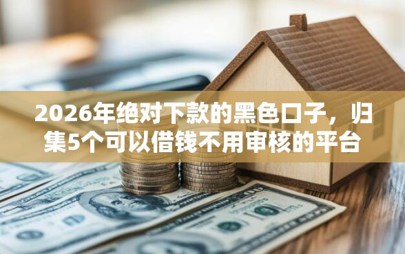 2026年绝对下款的黑色口子，归集5个可以借钱不用审核的平台