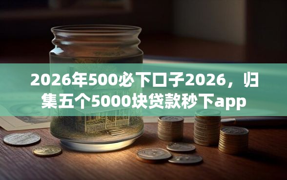 2026年500必下口子2026，归集五个5000块贷款秒下app