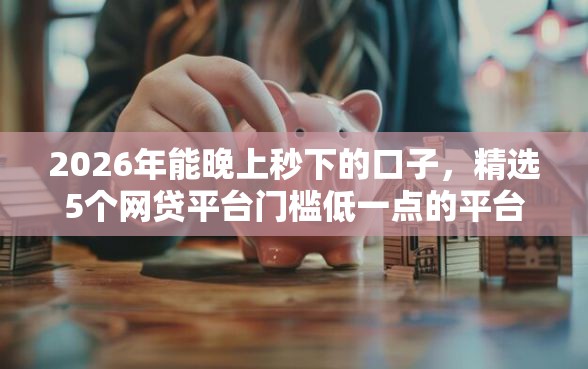 2026年能晚上秒下的口子，精选5个网贷平台门槛低一点的平台
