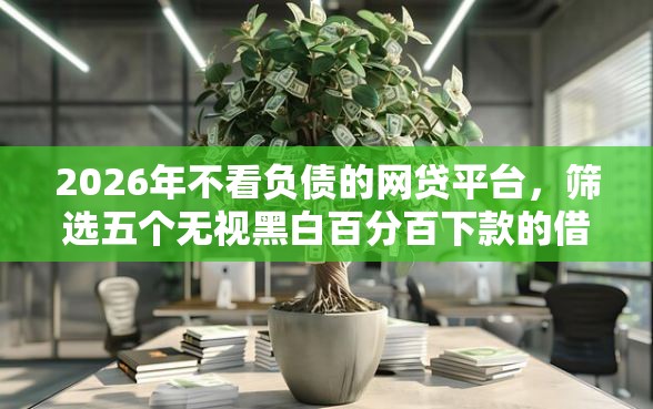 2026年不看负债的网贷平台，筛选五个无视黑白百分百下款的借款软件