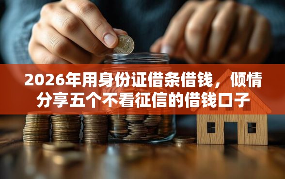 2026年用身份证借条借钱，倾情分享五个不看征信的借钱口子