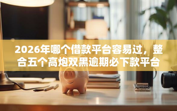 2026年哪个借款平台容易过，整合五个高炮双黑逾期必下款平台