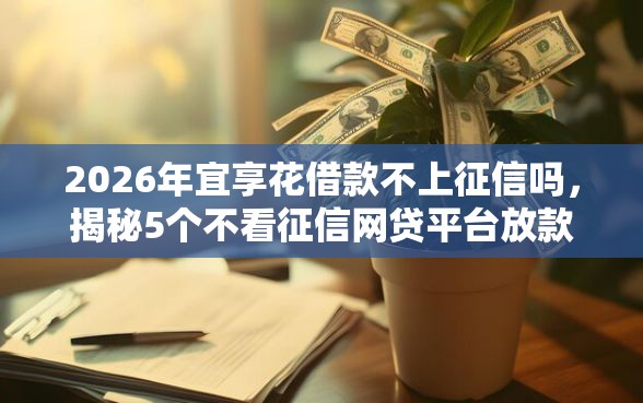 2026年宜享花借款不上征信吗，揭秘5个不看征信网贷平台放款快的平台