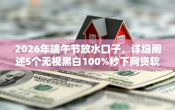 2026年端午节放水口子，详细阐述5个无视黑白100%秒下网贷软件