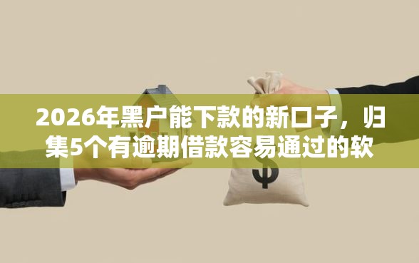 2026年黑户能下款的新口子，归集5个有逾期借款容易通过的软件