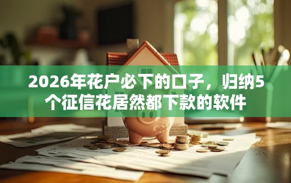2026年花户必下的口子，归纳5个征信花居然都下款的软件
