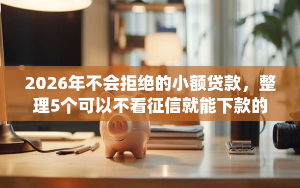 2026年不会拒绝的小额贷款，整理5个可以不看征信就能下款的app