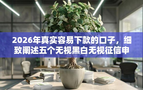 2026年真实容易下款的口子，细致阐述五个无视黑白无视征信申请就下款的软件