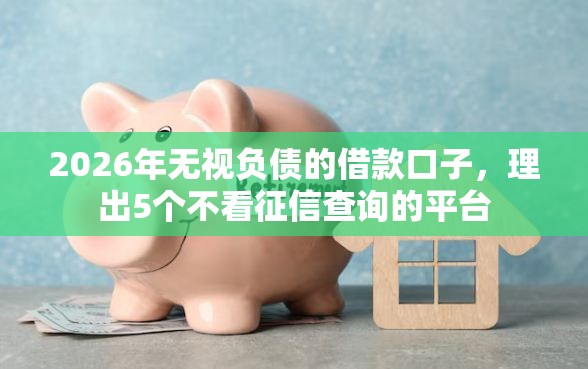 2026年无视负债的借款口子，理出5个不看征信查询的平台