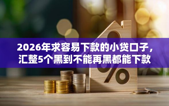2026年求容易下款的小贷口子，汇整5个黑到不能再黑都能下款的口子