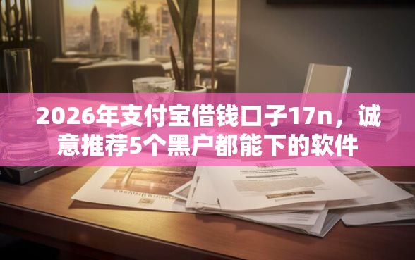2026年支付宝借钱口子17n，诚意推荐5个黑户都能下的软件