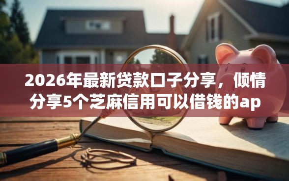 2026年最新贷款口子分享，倾情分享5个芝麻信用可以借钱的app