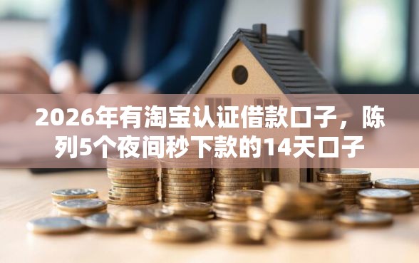 2026年有淘宝认证借款口子，陈列5个夜间秒下款的14天口子