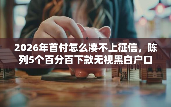 2026年首付怎么凑不上征信，陈列5个百分百下款无视黑白户口子