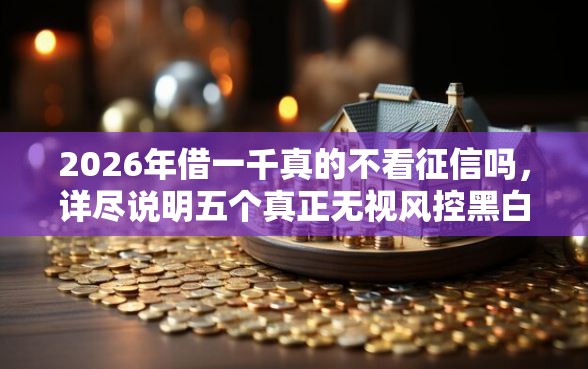 2026年借一千真的不看征信吗，详尽说明五个真正无视风控黑白的网贷软件