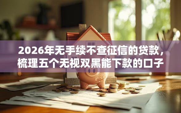 2026年无手续不查征信的贷款，梳理五个无视双黑能下款的口子