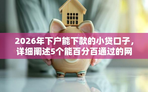 2026年下户能下款的小贷口子，详细阐述5个能百分百通过的网贷口子