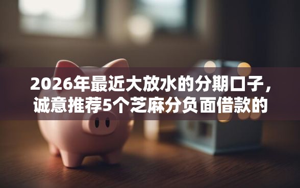 2026年最近大放水的分期口子，诚意推荐5个芝麻分负面借款的平台
