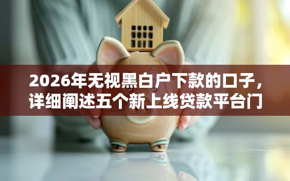 2026年无视黑白户下款的口子，详细阐述五个新上线贷款平台门槛低口子