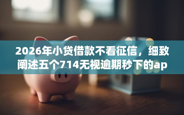 2026年小贷借款不看征信，细致阐述五个714无视逾期秒下的app
