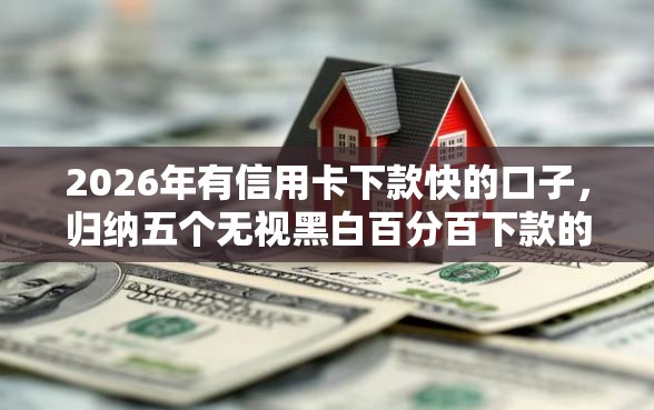 2026年有信用卡下款快的口子，归纳五个无视黑白百分百下款的借款软件