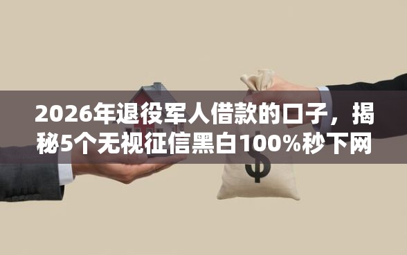 2026年退役军人借款的口子，揭秘5个无视征信黑白100%秒下网贷平台