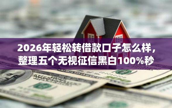 2026年轻松转借款口子怎么样，整理五个无视征信黑白100%秒下网贷app