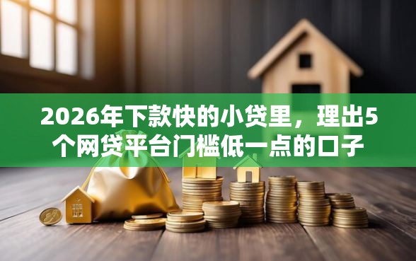 2026年下款快的小贷里，理出5个网贷平台门槛低一点的口子