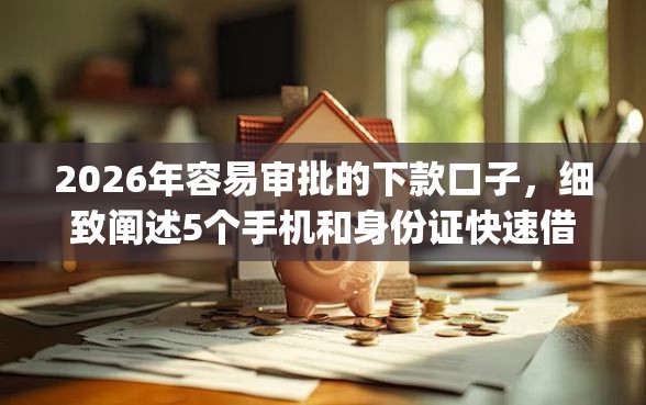 2026年容易审批的下款口子，细致阐述5个手机和身份证快速借钱app