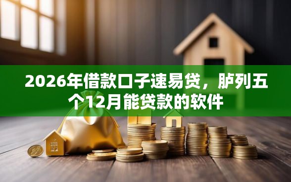 2026年借款口子速易贷，胪列五个12月能贷款的软件
