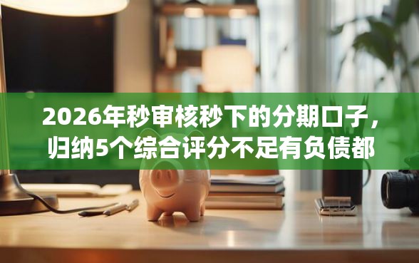 2026年秒审核秒下的分期口子，归纳5个综合评分不足有负债都能下款app
