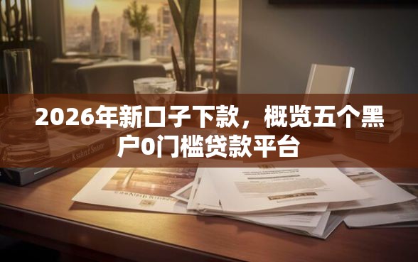 2026年新口子下款，概览五个黑户0门槛贷款平台
