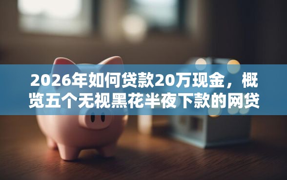 2026年如何贷款20万现金，概览五个无视黑花半夜下款的网贷口子