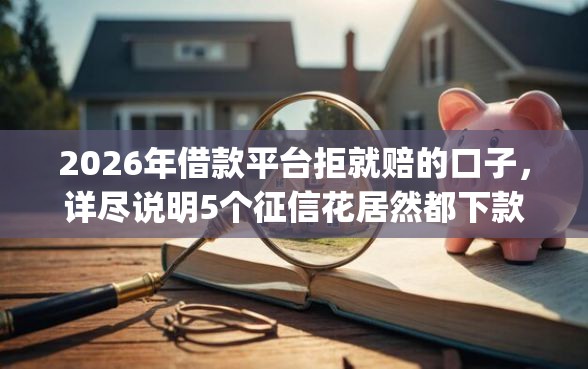 2026年借款平台拒就赔的口子，详尽说明5个征信花居然都下款的app
