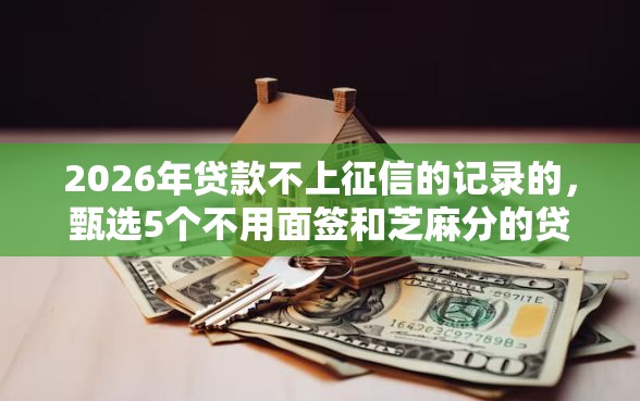 2026年贷款不上征信的记录的，甄选5个不用面签和芝麻分的贷款口子