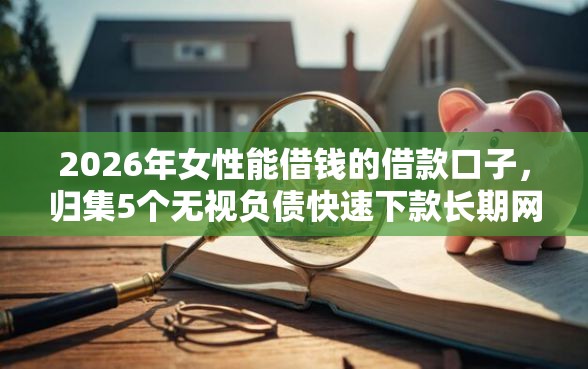 2026年女性能借钱的借款口子，归集5个无视负债快速下款长期网贷的平台