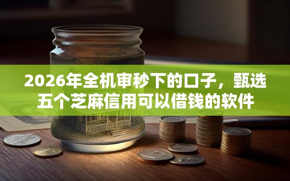 2026年全机审秒下的口子，甄选五个芝麻信用可以借钱的软件