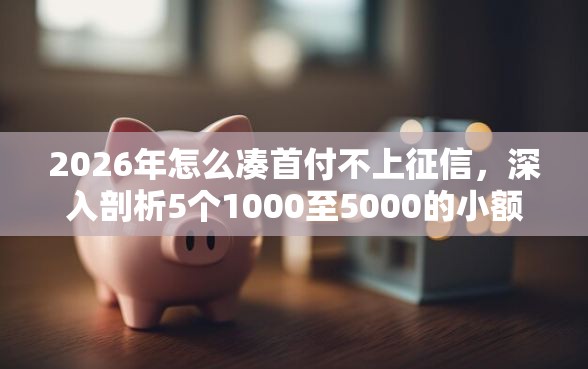 2026年怎么凑首付不上征信，深入剖析5个1000至5000的小额贷款软件