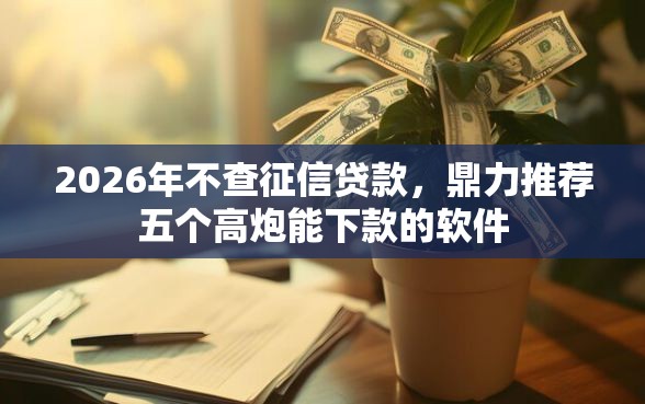 2026年不查征信贷款，鼎力推荐五个高炮能下款的软件
