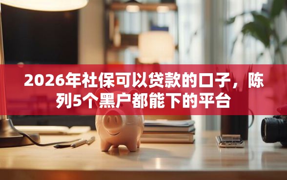 2026年社保可以贷款的口子，陈列5个黑户都能下的平台