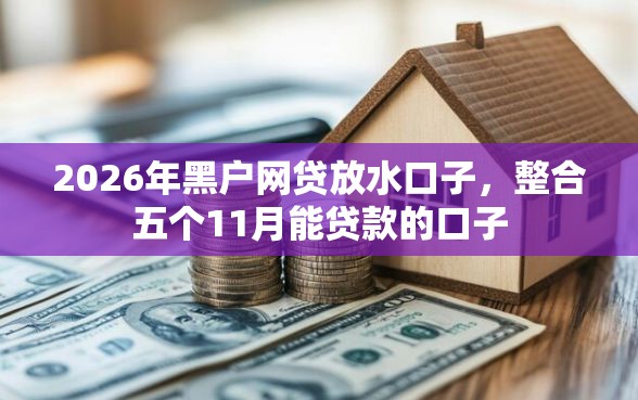2026年黑户网贷放水口子，整合五个11月能贷款的口子