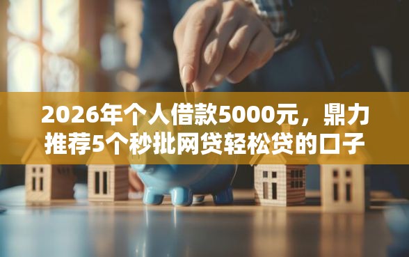 2026年个人借款5000元，鼎力推荐5个秒批网贷轻松贷的口子