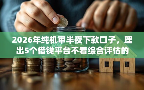 2026年纯机审半夜下款口子，理出5个借钱平台不看综合评估的app