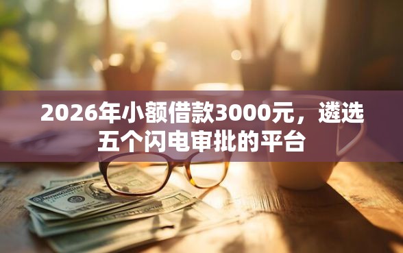 2026年小额借款3000元，遴选五个闪电审批的平台