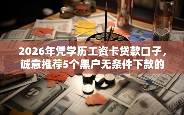 2026年凭学历工资卡贷款口子，诚意推荐5个黑户无条件下款的口子