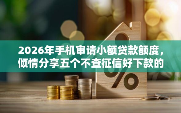 2026年手机审请小额贷款额度，倾情分享五个不查征信好下款的网贷软件