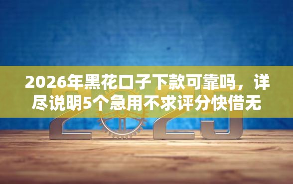 2026年黑花口子下款可靠吗，详尽说明5个急用不求评分快借无忧的口子