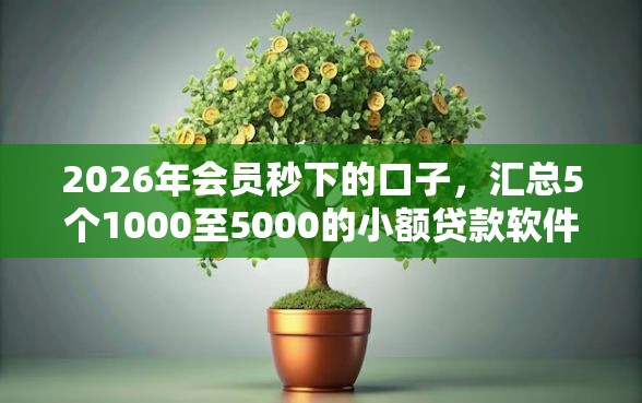 2026年会员秒下的口子，汇总5个1000至5000的小额贷款软件