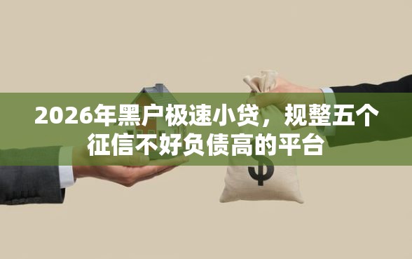 2026年黑户极速小贷，规整五个征信不好负债高的平台
