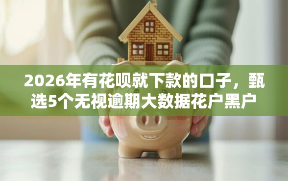 2026年有花呗就下款的口子，甄选5个无视逾期大数据花户黑户口子